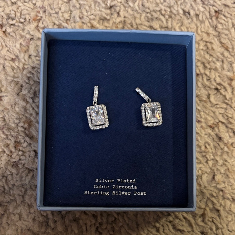Silver Plated Cubic Zirconia Earrings